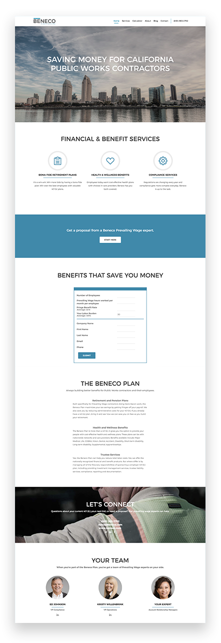 Beneco Local Site: California