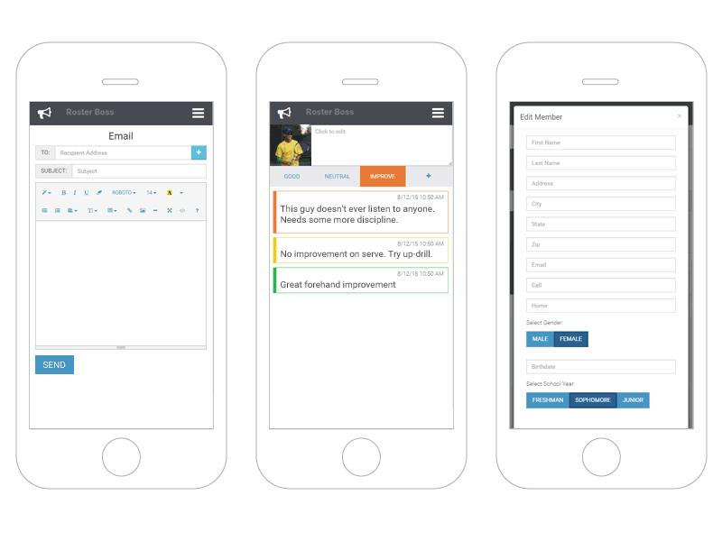 Roster Boss Mobile screenshot